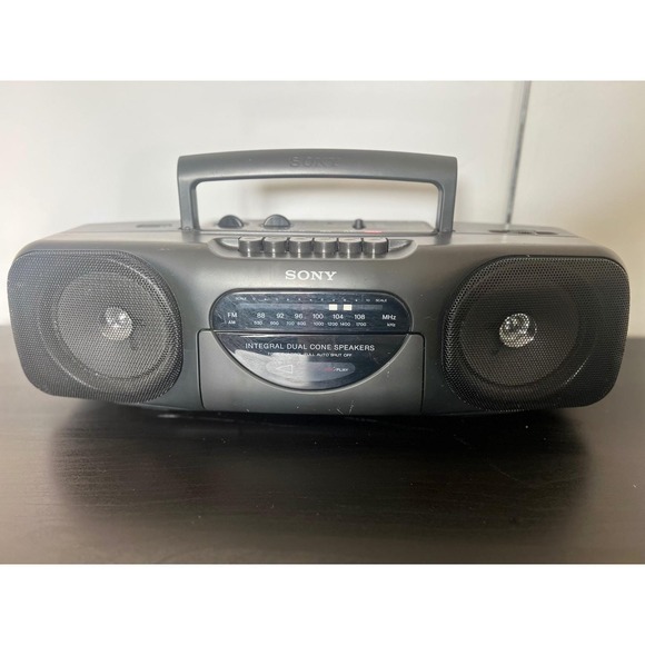 Sony Other - Sony‎ CFS-B11 Boombox Black Radio Cassette AM FM Vintage Portable Audio-Read